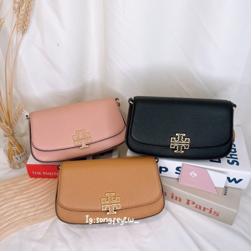 美國代購??台灣現貨 Tory Burch 大金logo 雙背帶法棍包 肩背包 斜背包