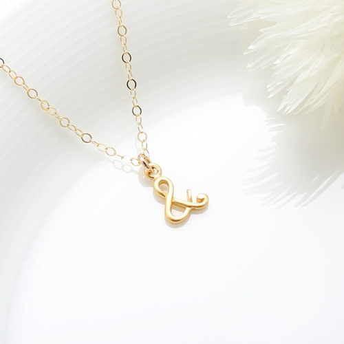 【Angel & Me】愛在一起 & and s925 純銀厚鍍 24k 純金 項鍊