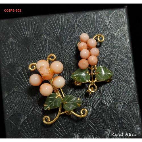 ?Coral珊寶手作-天然深水珊瑚別針 CO3P2-502