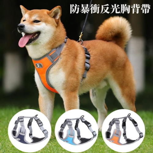 台灣現貨+發票 狗狗胸背帶 小中大型犬胸背帶 馬鞍型寵物胸背帶 防暴衝 牽引繩 防爆衝胸背 狗胸背 背帶