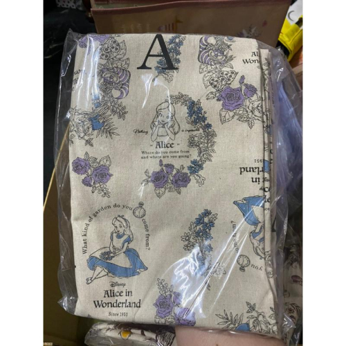 泡菜拉麵代購-愛麗絲夢遊仙境藍白復古布料