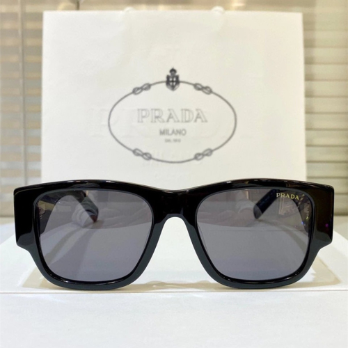 PRADA 新款簡約方框太陽眼鏡 男女同款墨鏡 明星同款太陽眼鏡