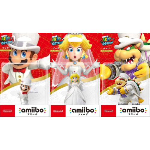 NS 任天堂 switch 超級瑪利歐 奧德賽 amiibo 婚禮瑪利歐、婚禮碧姬公主、婚禮庫巴