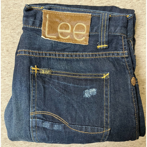 Lee 中腰小直筒 水洗 牛仔褲 深藍 W31L33 L12726V01X50 近全新