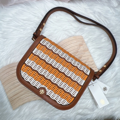 美國代購 台灣現貨 Tory Burch TB 編織兩用馬鞍包 肩背包 斜背包