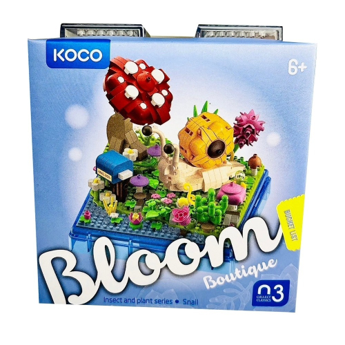 KOCO透明盒裝昆蟲和植物積木(蝸牛)