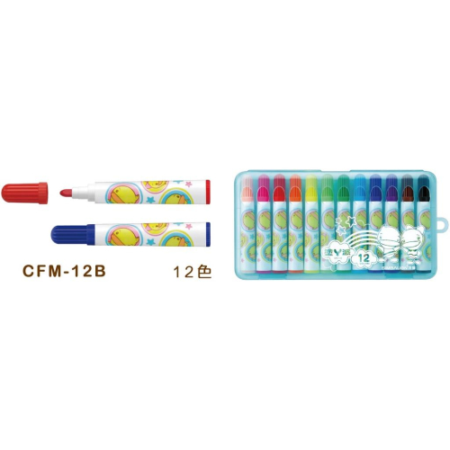 雄獅 CFM-12B 功夫鴨彩色筆 12色 功夫鴨 彩色筆 SIMBALION 外盒顏色隨機出貨