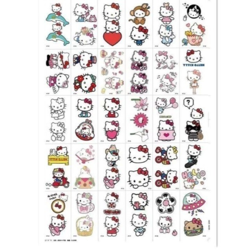 三麗鷗 庫洛米 Hello Kitty凱蒂貓 防水持久紋身貼 可洗