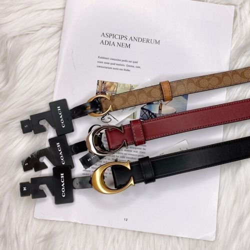 美國代購??台灣現貨 Coach C字Logo皮帶 女款皮帶