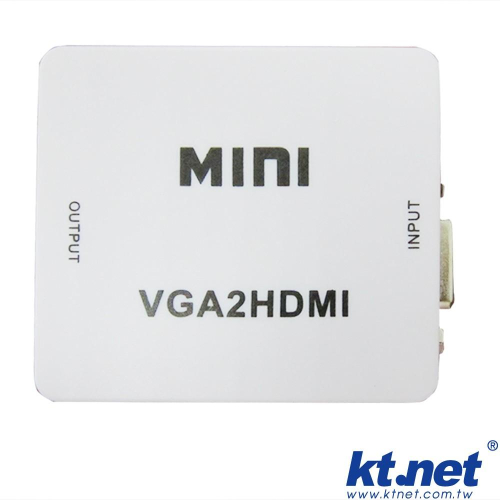 ~協明~ kt.net VGA TO HDMI 轉換器 - 將VGA訊號轉成HDMI數位訊號(含音源孔)