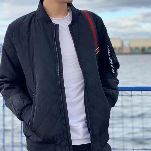 ❤️星光衫悅❤️CK Calvin Klein秋冬男保暖防水休閒棒球領飛行員夾克棉服外套a08