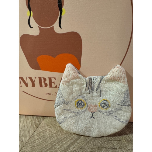 手工刺繡貓咪零錢包??