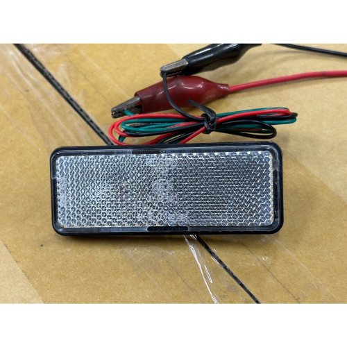機車 方形 led 反光片 藍色