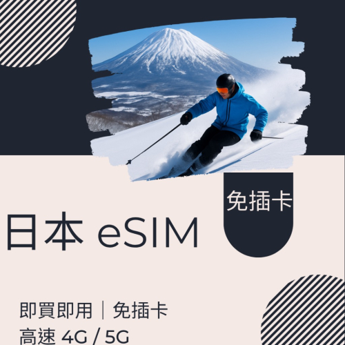 【即買即用】日本eSIM無限上網吃到飽/免插卡/台灣客服/支援iPhone Android