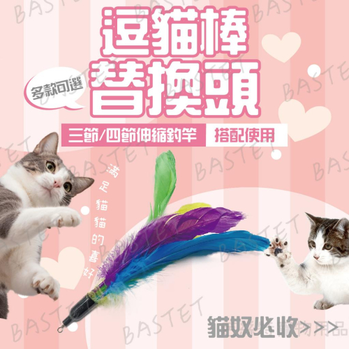 『羽毛款替換頭賣場』逗得你不要不要的三節伸縮逗貓棒！逗貓棒替換頭 三節伸縮逗貓棒 貓玩具 寵物玩具 伸縮逗貓棒 寵物用品