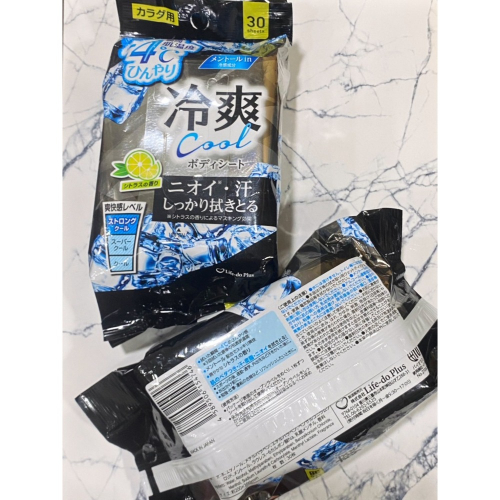 今年帶回 保存期3年 全新 日本Life-do.Plus 超爽快涼感體用濕紙巾30入