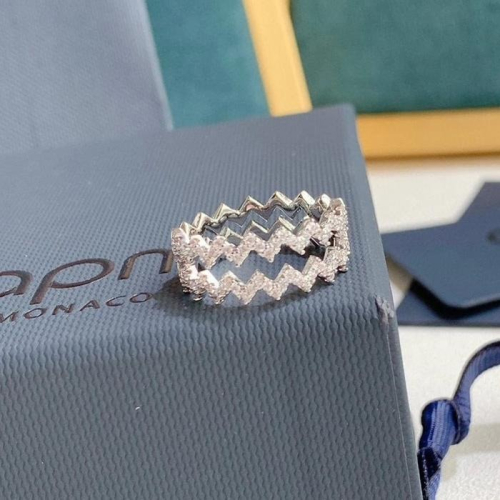 APM MONACO戒指 雙層波浪戒指 Z字形戒指 A家飾品 925純銀戒指 尾戒 鑲晶鑽戒指 氣質時尚食指環