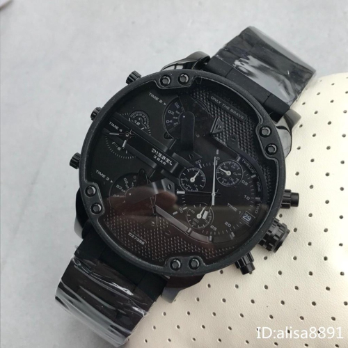 DIESEL迪賽手錶 超大直徑手錶男 男生休閒運動腕錶 THEDADDIE系列 四時區計時手錶 男生手錶 防水日曆石英錶