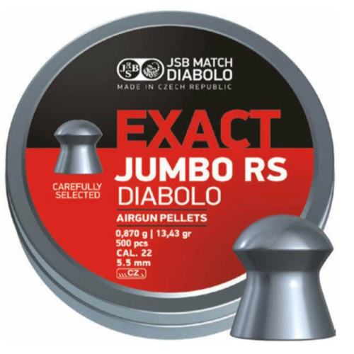 {{布拉德模型}} JSB Diabolo Exact JUMBO RS .22/5.5mm 0.87g 專業用鉛彈