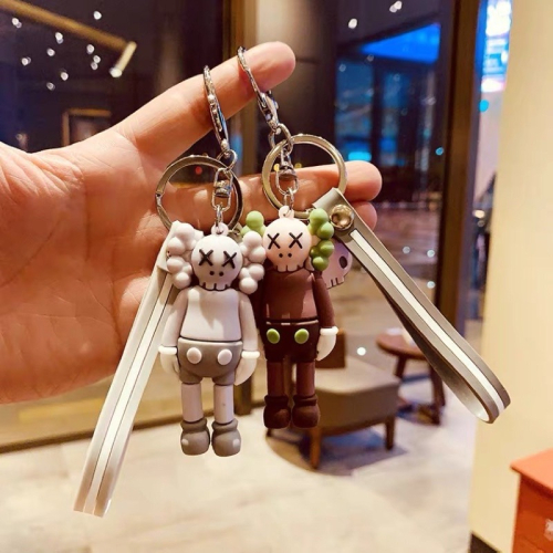 暴力熊暗黑系kaws 公仔鑰匙圈 潮牌個性創意 汽車 機車 包包 吊飾