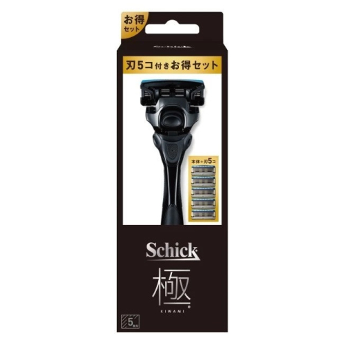 全新 Schick舒適牌 KIWAMI 極 刮鬍刀 1刀架5刀頭 舒適牌《極》刮鬍刀1刀架5刀頭 舒適牌刮鬍刀