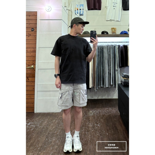 『新品上市』重磅仿舊口袋短T(NOF2405S003)-黑