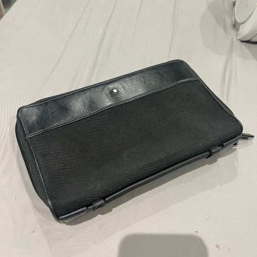 萬寶龍 手拿包Cloth small bag Montblanc Black in Cloth - 43710211