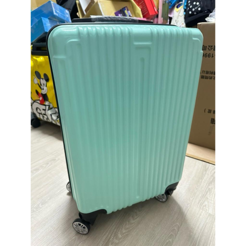 全新未使用M.Rino登機箱 20吋ABS 行李箱 拉桿箱 旅行箱 薄荷綠髮絲紋