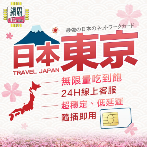 【日本 通用原生網卡】日本 4G 吃到飽 上網 上網卡 東京 沖繩 京都 北海道 軟銀 網路卡吃到飽 4G 大阪 神戶