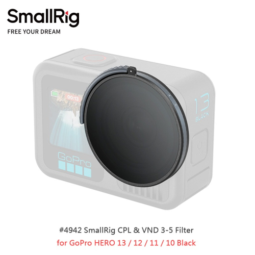 ☆大人氣☆SmallRig 4942 CPL & VND 3-5 二合一 濾鏡 適 GoPro 13 12 11 10