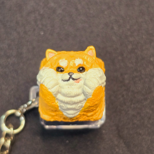 （代購）托著臉的柴犬鍵帽Shiba Inu