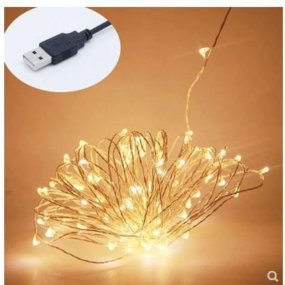 ?四月科技能源?可太陽能 5V LED彩燈閃燈串燈USB燈串可隨身攜帶的LED銅線燈串低壓安全燈串[013-5]