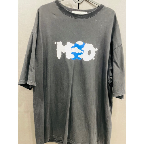 MODITEC 品牌經典雲朵圖黑色短袖T恤 二手