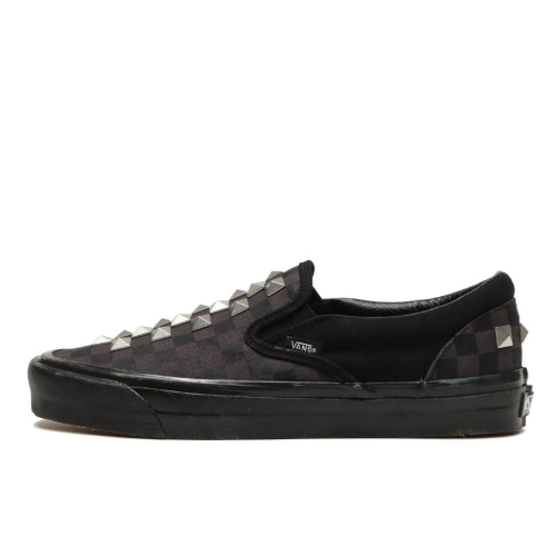 [unclev1966] 代購 Vans Slip-on 98 Dx 棋盤格 黑色 龐克 類鉚釘 嘻哈 個性 滑板鞋