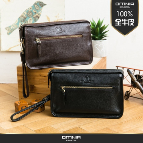 【WHOSE BAG】韓國OMNIA BIKE頂級牛皮商務包 真皮手拿包 男包 NO.MB5016