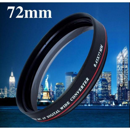專業級 Zomei卓美67mm 72mm 77mm 0.45X倍超薄廣角鏡頭附加鏡尼康佳能