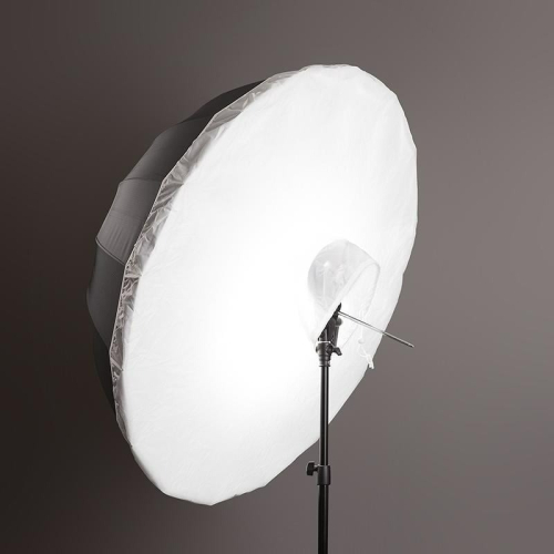 三重☆大人氣☆ 135cm Para deep 深弧型 拋物線 外黑內銀 反射傘 控光傘 + 專用柔光布罩
