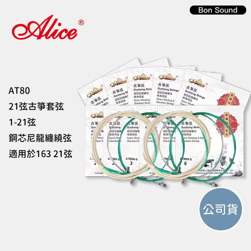 【BS】Alice AT80 古箏套弦 古箏弦 1~21弦 標準型 國樂弦