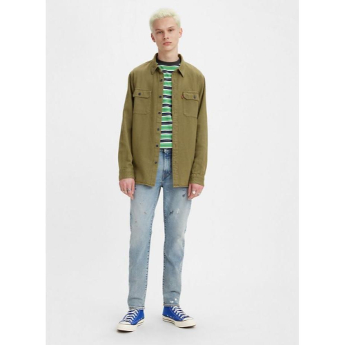 【高價鹿皮標W32現貨】美國LEVIS Skinny 510 Tarp 淺藍水洗 手工潑漆 貼身窄版 小直筒牛仔褲