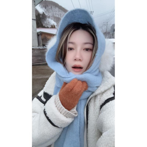 （現貨）韓版新品 純色圍巾 軟糯蓬鬆 女冬季保暖圍脖 百搭加厚 仿羊絨披肩 馬海毛