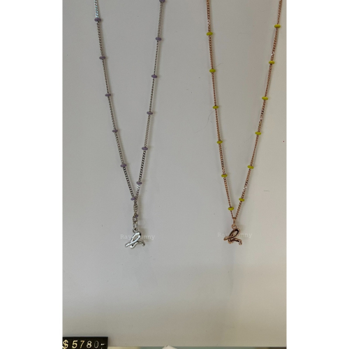 RS代購 - Agnes b全新正品優惠 agnès b.-配件 純銀 b. 標誌 ＂Color Chain＂ 項鍊