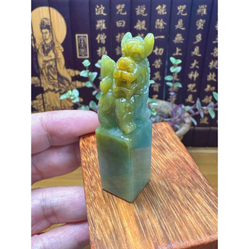 天然翡翠A貨-招財貔貅印章 商品編號061306