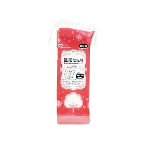 Beauty Fans雙紋化妝棉 80枚(束口包)