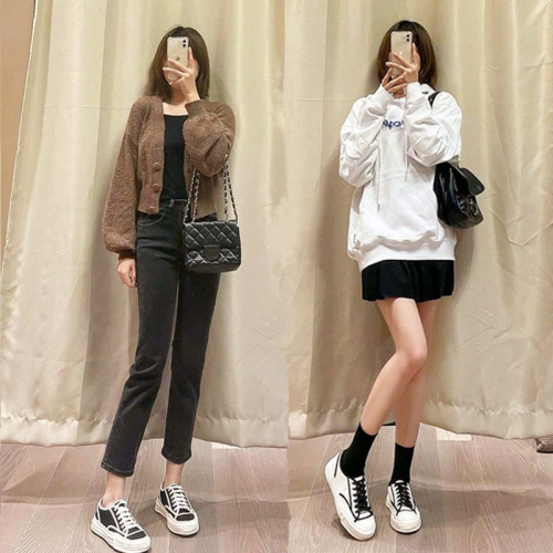 小香風帆布鞋女ins潮厚底百搭休閑運動板鞋女春季新款小眾小白鞋