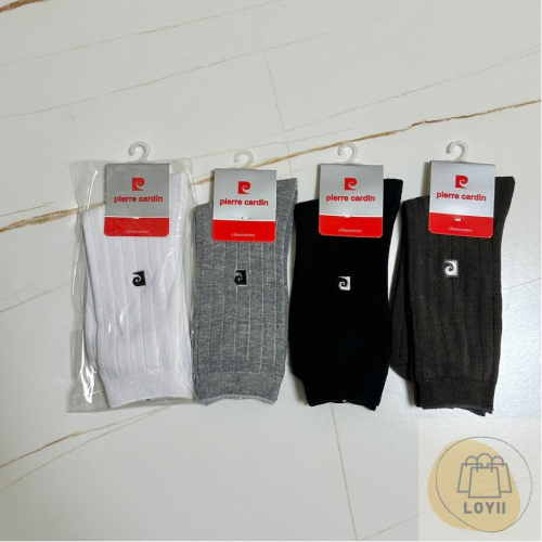 免運現貨秒出 皮爾卡登3/4刺繡休閒襪 男襪子 小腿襪 中筒襪PC601｛樂藝 LOYII ｝