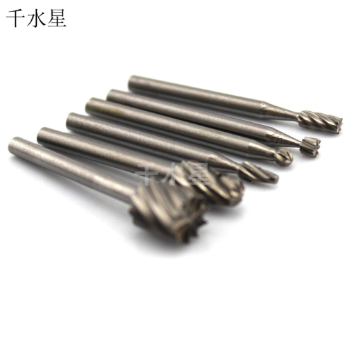 木工旋轉銼刀6件套 刻花 diy機牀配件 模型銼刀 模型雕刻木玩加工