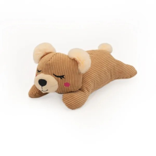 美國 ZippyPaws Snooziez - Bear 熊熊靜悄悄高頻 寵物啾啾玩偶