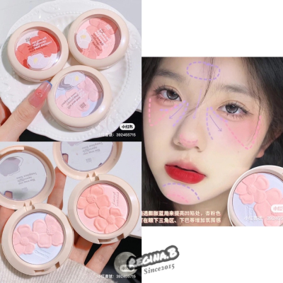 新品現貨?xixi花語微醺 腮紅 雙色花朵 腮紅 提亮 腮藍 修飾 腮紅 XIXI