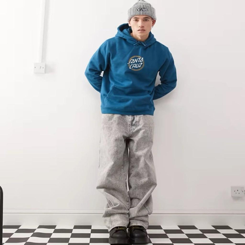 全新西海岸滑板大牌Santa Cruz logo hoodie帽T SZ XL