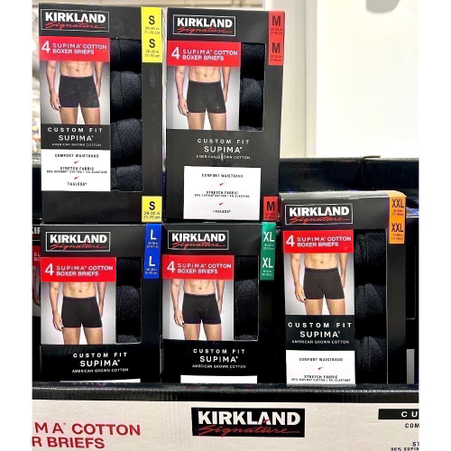 Costco好市多 Kirkland 科克蘭 男彈性平口褲 4入 亞洲尺寸（ASIAN) S~XXL 內褲 boxer